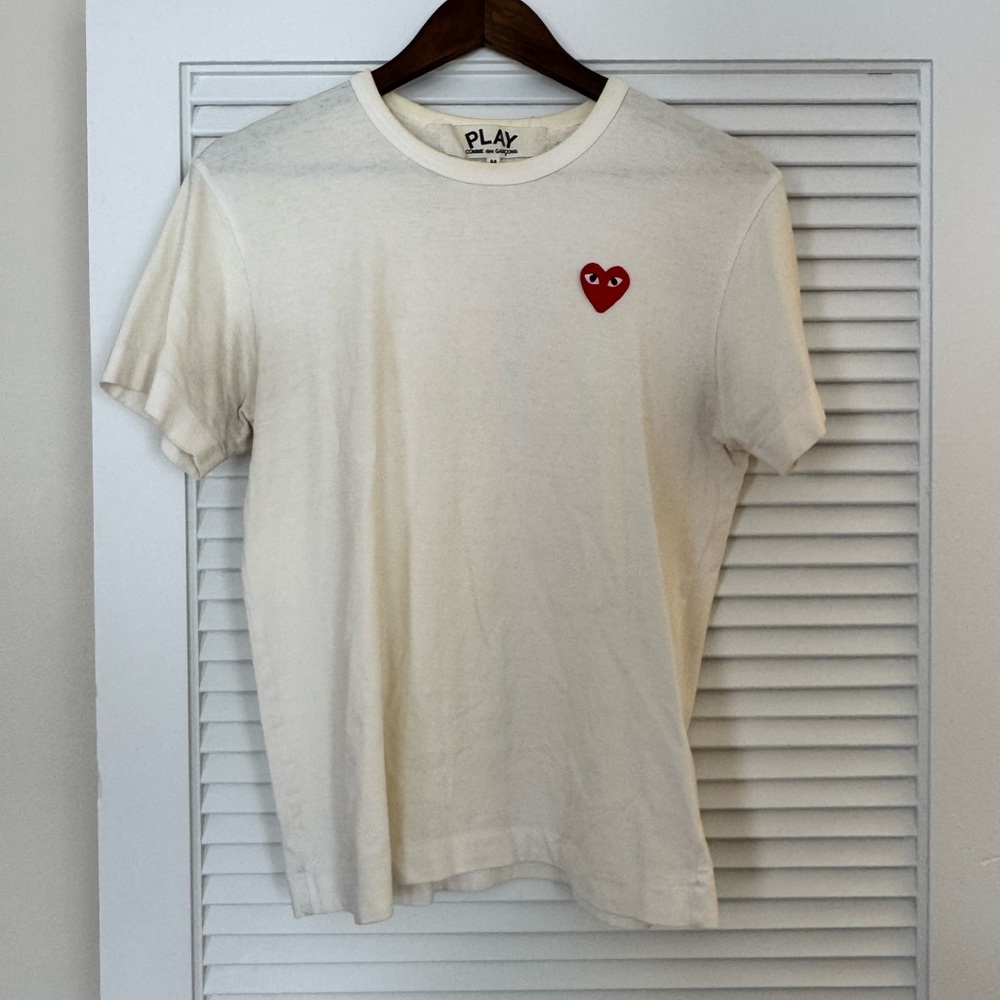 Vintage Comme des Garcons PLAY Cream Tee